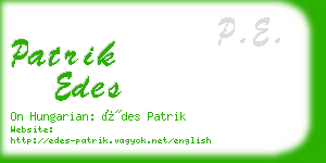 patrik edes business card